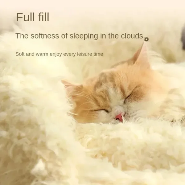 Bed Cats for Winter Warm Houses and Habitats House Accessories Kitten Cushions Beds Dog Puppy Accessory Pet Supplies Mat Goods - Image 3