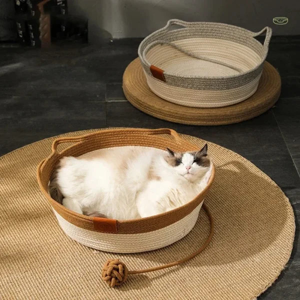 Kitten Summer Houses for Cats Accessories Things Bed Pet Products Dog Basket House Supplies Mat Beds Habitats Goods Cushions - Image 3