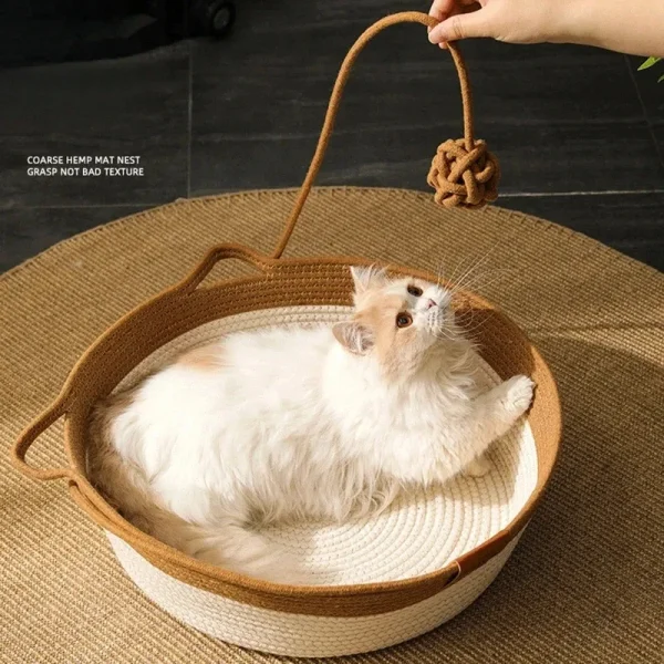 Kitten Summer Houses for Cats Accessories Things Bed Pet Products Dog Basket House Supplies Mat Beds Habitats Goods Cushions - Image 2
