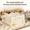 Tiny Hamster Wooden House Cute Cloud Shapes Tiny Hamster Hideout Small Animals Habitat Hut Small Pets Woodland House Habitats - Image 5