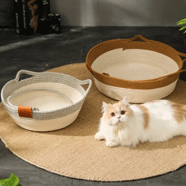 Kitten Summer Houses for Cats Accessories Things Bed Pet Products Dog Basket House Supplies Mat Beds Habitats Goods Cushions