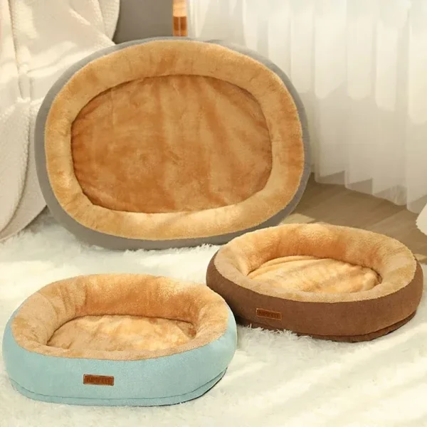 Warm Puppy Bed for Winter Cats Plush Goods Fluffy Beds Pet Accessories Houses Cushions Habitats Dog Mat Basket Supplies Kitten - Image 5
