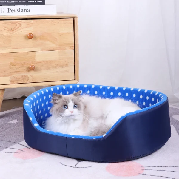 Cats Bed Dot Sponge Pad Dog Accessories Houses and Habitats Pet House Puppy Goods All Supplies Cushions Things Beds Basket Mat - Image 3