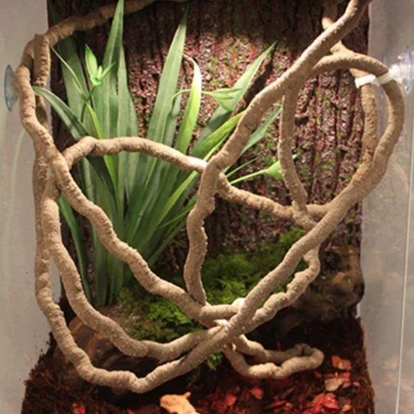 Artificial Flexible Reptile Vines Rattan Chameleon Lizard Terrarium Branches Bendable Jungle Reptile Pet Habitat Decoration - Image 3