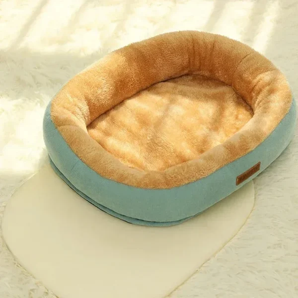 Warm Puppy Bed for Winter Cats Plush Goods Fluffy Beds Pet Accessories Houses Cushions Habitats Dog Mat Basket Supplies Kitten - Image 4
