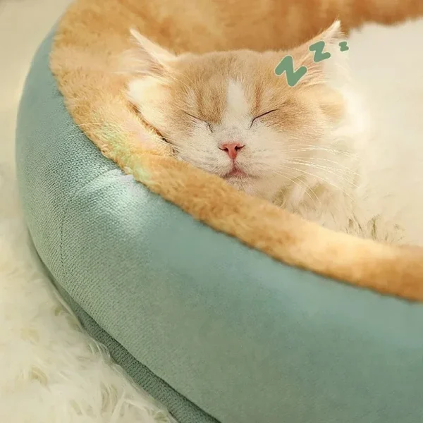 Warm Puppy Bed for Winter Cats Plush Goods Fluffy Beds Pet Accessories Houses Cushions Habitats Dog Mat Basket Supplies Kitten - Image 3
