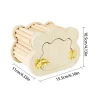 Tiny Hamster Wooden House Cute Cloud Shapes Tiny Hamster Hideout Small Animals Habitat Hut Small Pets Woodland House Habitats - Image 6