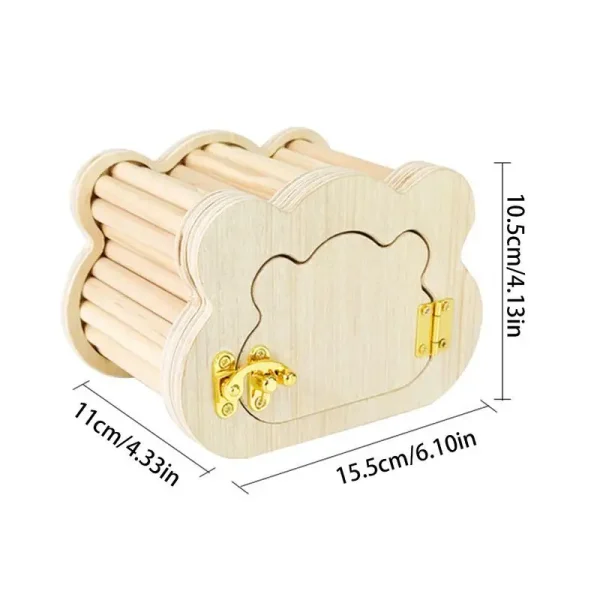 Tiny Hamster Wooden House Cute Cloud Shapes Tiny Hamster Hideout Small Animals Habitat Hut Small Pets Woodland House Habitats - Image 6